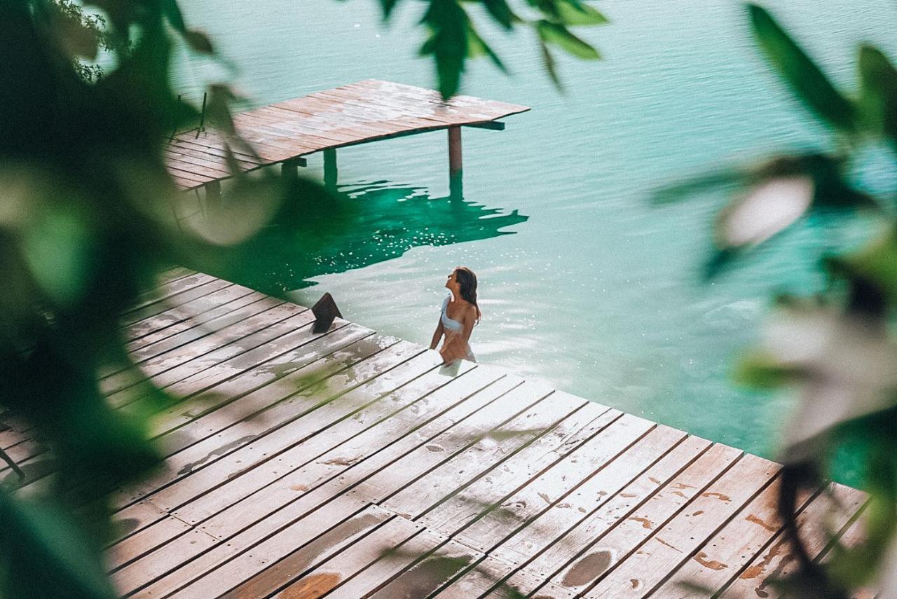 Hotel Awazul Bacalar Buitenkant foto